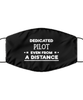 Funny Black Face Mask For Pilot, Dedicated Pilot Even From A Distance, Breathable Lightweight Mask Gift For Adult Men Women