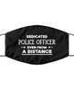 Funny Black Face Mask For Police officer, Dedicated Police officer Even From A Distance, Breathable Lightweight Mask Gift For Adult Men Women