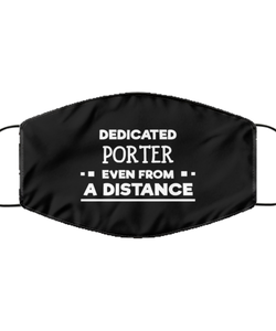 Funny Black Face Mask For Porter, Dedicated Porter Even From A Distance, Breathable Lightweight Mask Gift For Adult Men Women