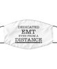 Funny White Face Mask For EMT, Dedicated EMT Even From A Distance, Breathable Lightweight Mask Gift For Adult Men Women