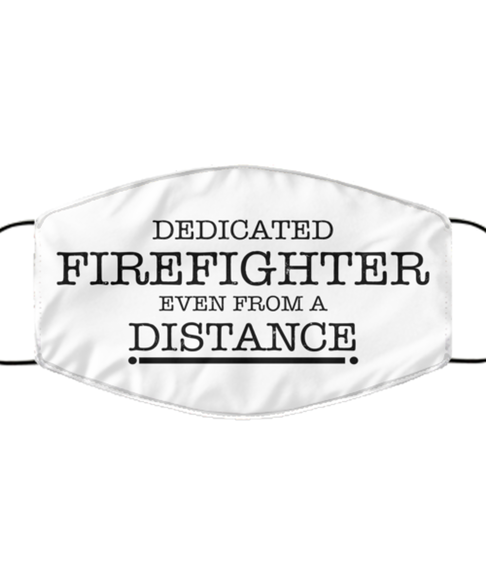 Funny White Face Mask For Firefighter, Dedicated Firefighter Even From A Distance, Breathable Lightweight Mask Gift For Adult Men Women