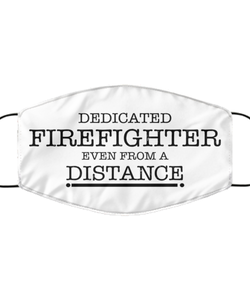 Funny White Face Mask For Firefighter, Dedicated Firefighter Even From A Distance, Breathable Lightweight Mask Gift For Adult Men Women