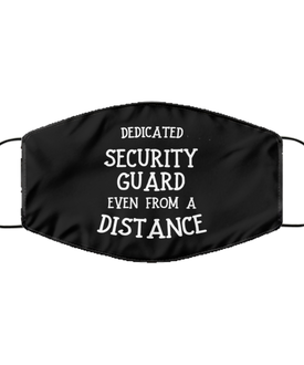 Funny Black Face Mask For Security guard, Dedicated Security guard Even From A Distance, Breathable Lightweight Mask Gift For Adult Men Women