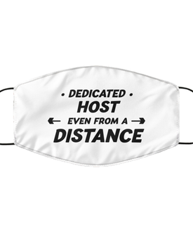 Funny White Face Mask For Host, Dedicated Host Even From A Distance, Breathable Lightweight Mask Gift For Adult Men Women