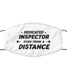 Funny White Face Mask For Inspector, Dedicated Inspector Even From A Distance, Breathable Lightweight Mask Gift For Adult Men Women