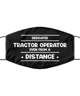 Funny Black Face Mask For Tractor operator, Dedicated Tractor operator Even From A Distance, Breathable Lightweight Mask Gift For Adult Men Women
