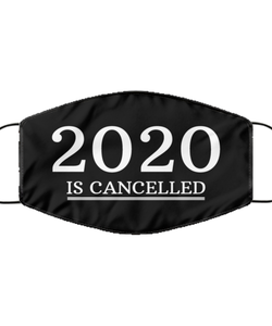 Merry Christmas Quarantine Black Face Mask, 2020 is Cancelled, Funny Xmas 2020 Gift Idea For Adult Men Women