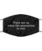 Merry Christmas Quarantine Black Face Mask, Wake me up when the quarantine is over, Funny Xmas 2020 Gift Idea For Adult Men Women