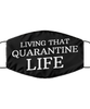 Merry Christmas Quarantine Black Face Mask, Living that quarantine life, Funny Xmas 2020 Gift Idea For Adult Men Women