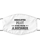 Funny White Face Mask For Pilot, Dedicated Pilot Even From A Distance, Breathable Lightweight Mask Gift For Adult Men Women