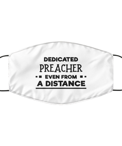 Funny White Face Mask For Preacher, Dedicated Preacher Even From A Distance, Breathable Lightweight Mask Gift For Adult Men Women