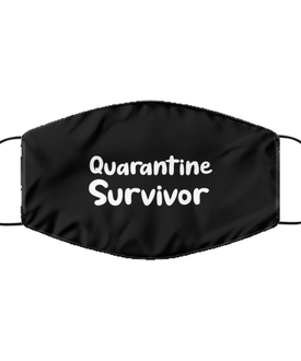 Merry Christmas Quarantine Black Face Mask, Quarantine Survivor, Funny Xmas 2020 Gift Idea For Adult Men Women