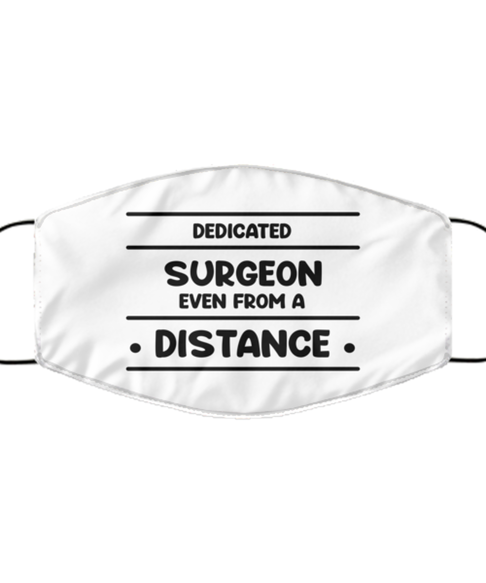 Funny White Face Mask For Surgeon, Dedicated Surgeon Even From A Distance, Breathable Lightweight Mask Gift For Adult Men Women