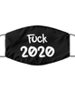 Merry Christmas Quarantine Black Face Mask, Fuck 2020, Funny Xmas 2020 Gift Idea For Adult Men Women