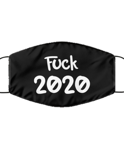 Merry Christmas Quarantine Black Face Mask, Fuck 2020, Funny Xmas 2020 Gift Idea For Adult Men Women