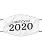 Merry Christmas Quarantine White Face Mask, I survived 2020, Funny Xmas 2020 Gift Idea For Adult Men Women