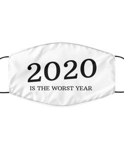 Merry Christmas Quarantine White Face Mask, 2020 is the worst year, Funny Xmas 2020 Gift Idea For Adult Men Women