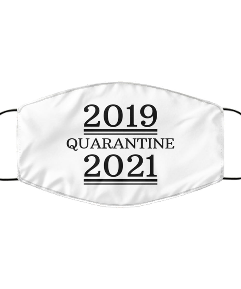 Merry Christmas Quarantine White Face Mask, 2019 Quarantine 2021, Funny Xmas 2020 Gift Idea For Adult Men Women