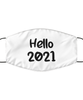 Merry Christmas Quarantine White Face Mask, Hello 2021, Funny Xmas 2020 Gift Idea For Adult Men Women