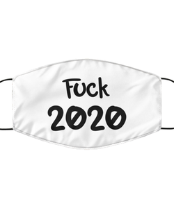 Merry Christmas Quarantine White Face Mask, Fuck 2020, Funny Xmas 2020 Gift Idea For Adult Men Women