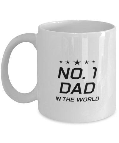 Image of Funny Dad Mug, No. 1 Dad In The World, Sarcasm Birthday Gift For Father From Son Daughter, Daddy Christmas Gift