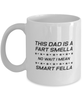 Funny Dad Mug, This Dad is a Fart Smella No Wait I Mean Smart, Sarcasm Birthday Gift For Father From Son Daughter, Daddy Christmas Gift