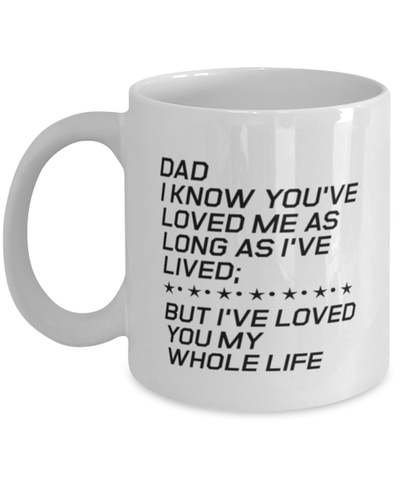 Image of Funny Dad Mug, Dad I Know You've Loved Me As Long As I've Lived, Sarcasm Birthday Gift For Father From Son Daughter, Daddy Christmas Gift