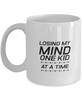 Funny Mom Mug, Losing My Mind One Kid At A Time, Sarcasm Birthday Gift For Mother From Son Daughter, Mommy Christmas Gift