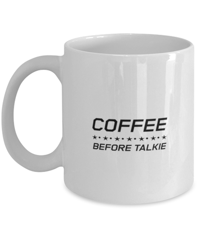 Image of Funny Mom Mug, Coffee Before Talkie, Sarcasm Birthday Gift For Mother From Son Daughter, Mommy Christmas Gift