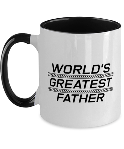 Image of Funny Dad Two Tone Mug, World's Greatest Father, Sarcasm Birthday Gift For Father From Son Daughter, Daddy Christmas Gift