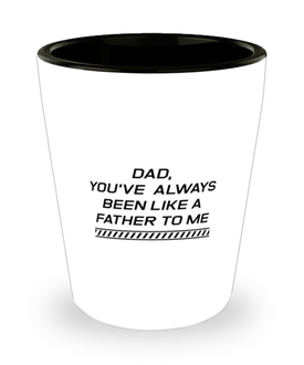 Funny Dad Shot Glass, Dad, You've Always Been Like A Father To Me, Sarcasm Birthday Gift For Father From Son Daughter, Daddy Christmas Gift