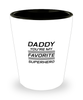 Funny Dad Shot Glass, Daddy You're My Favorite Superhero, Sarcasm Birthday Gift For Father From Son Daughter, Daddy Christmas Gift
