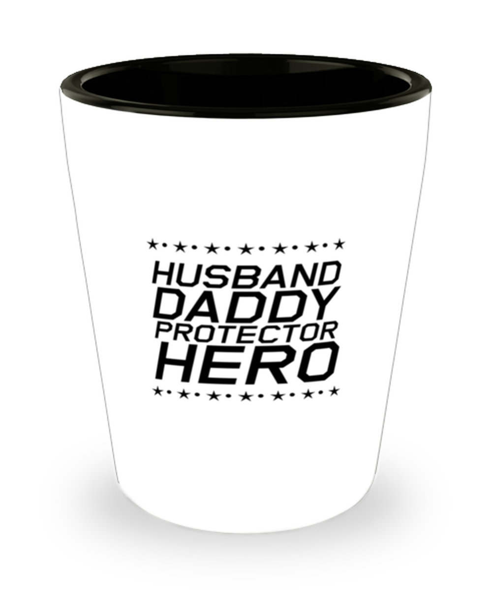 Funny Dad Shot Glass, Husband Daddy Protector Hero, Sarcasm Birthday Gift For Father From Son Daughter, Daddy Christmas Gift