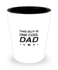 Funny Dad Shot Glass, This Guy Is One Cool Dad, Sarcasm Birthday Gift For Father From Son Daughter, Daddy Christmas Gift