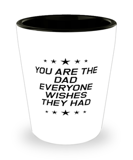 Funny Dad Shot Glass, You Are The Dad Everyone Wishes They Had, Sarcasm Birthday Gift For Father From Son Daughter, Daddy Christmas Gift