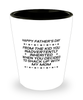 Funny Dad Shot Glass, Happy Father's Day From The Kid You Inadvertently, Sarcasm Birthday Gift For Father From Son Daughter, Daddy Christmas Gift