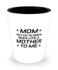 Funny Mom Shot Glass, Mom You've Always Been Like A Mother To Me, Sarcasm Birthday Gift For Mother From Son Daughter, Mommy Christmas Gift