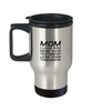 Funny Mom Travel Mug, Mom I Love You More Than Yesterday , Sarcasm Birthday Gift For Mother From Son Daughter, Mommy Christmas Gift